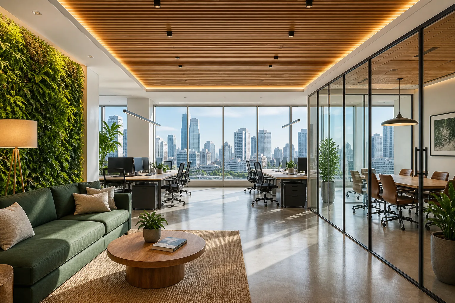 A commercial interior designed by Greystone.