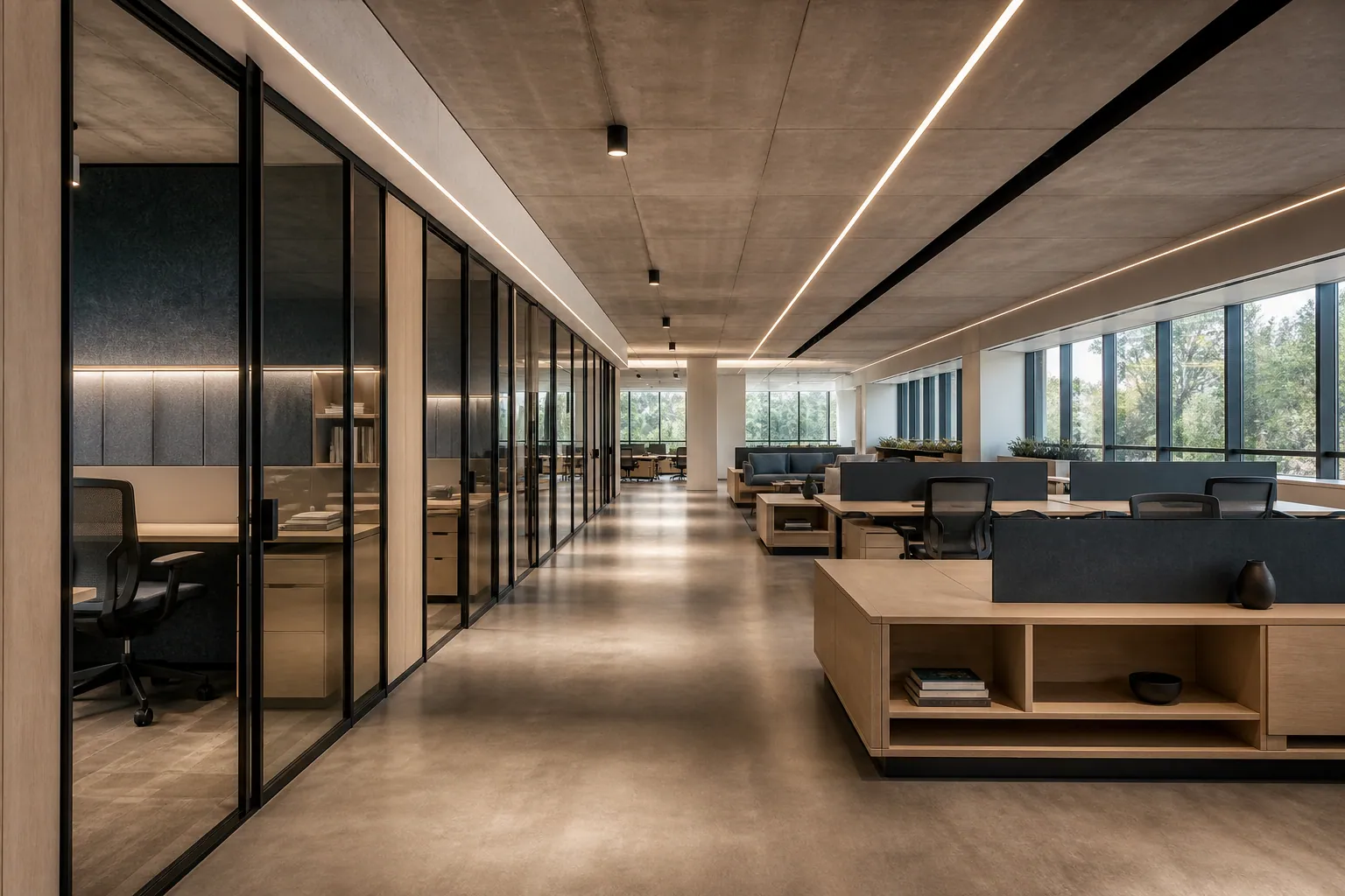 Corporate Offices interior designed and built by Greystone Infra